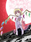  bad_id bad_pixiv_id barefoot feet flandre_scarlet hands highres koibumi moon red_moon sitting solo touhou 