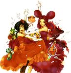  bad_id bad_pixiv_id black_hair cleffa dress gen_1_pokemon gen_2_pokemon gen_3_pokemon gen_4_pokemon gloves gym_leader hikari_(pokemon) horsea keko_(corona) melissa_(pokemon) mismagius multiple_girls pichu pokemon pokemon_(creature) pokemon_(game) pokemon_dppt purple_hair quad_tails roselia rotom 