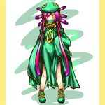  costume cradily gen_3_pokemon nijimu personification pokemon purple_hair solo yellow_eyes 