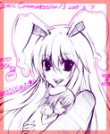  animal_ears banned_artist bunny_ears hug inaba_tewi multiple_girls reisen_udongein_inaba shikishi touhou yuuka_nonoko 