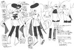  apple_inc. beret character_sheet greyscale hat headset long_hair macintosh macloid macne_nana macne_nana_petit monochrome official_art very_long_hair 