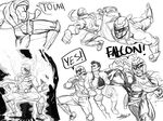  aura battle boxing_gloves captain_falcon collage crosscounter diepod f-zero greyscale helmet kicking little_mac manly monochrome multiple_boys powering_up punch-out!! punching scarf sketch super_smash_bros. 