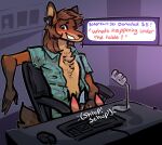 ambiguous_gender anthro biped brown_hair canid canine chair computer_keyboard computer_mouse countershade_fur countershade_torso countershading duo fellatio fur furniture hair horn jam_(artist) male male/ambiguous mammal oral penile sex