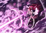  aino_megumi boots bow cure_lovely eye_beam happinesscharge_precure! highres long_hair magical_girl pink_bow pink_eyes pink_hair ponytail precure seisinankokugaikou solo thigh_boots thighhighs wings zettai_ryouiki 