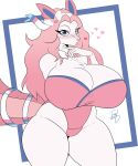 &lt;3 5:6 anthro big_breasts blush breasts chest_tuft curvy_figure eeveelution female generation_5_pokemon generation_6_pokemon hi_res huge_breasts hybrid jmf legendary_pokemon nintendo pokemon pokemon_(species) reshiram solo sylveon sylvia_reshiram tuft wide_hips