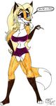  clothed clothing female fox mammal purple_eyes scar solo toddrogue69 