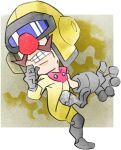  1boy big_nose clenched_teeth dr._crygor facial_hair gloves grey_footwear grey_gloves helmet jumpsuit lowres mustache official_art red_nose takeuchi_kou teeth third-party_source warioware warioware:_get_it_together! yellow_headwear yellow_jumpsuit 