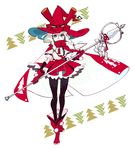  akita_prefecture black_legwear boots braid commentary_request contest_winner hat magical_girl mahou_shoujo_taisen mahou_shoujo_taisen_contest_2 maio pantyhose staff tree twin_braids 
