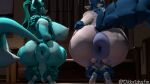 16:9 3d_(artwork) anthro anus balls big_anus big_breasts big_butt breasts butt canid canine crouching daughter_(lore) digital_media_(artwork) duo fox genitals gynomorph hi_res huge_anus huge_breasts huge_butt hyper hyper_anus hyper_butt intersex looking_at_viewer mammal mature_anthro mature_gynomorph mature_intersex mother_(lore) ok_bruh parent_(lore) penis puffy_anus source_filmmaker thick_thighs vanessa_(okbruh) veronica_(okbruh) widescreen