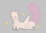 ambiguous_gender eyes_closed feral fur lemon_pawz mammal mustelid musteline nu:_carnival paws solo sparkles stoat stretching tail toony topper_(nu:_carnival) true_musteline weasel white_body white_fur