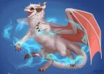 2024 artist_name belly black_claws brown_body brown_fur claws deanosaior dragon feral fur furred_dragon furred_tail hi_res horn male myst_(daxter131) mythological_creature mythological_scalie mythology pawpads pink_pawpads red_eyes scalie solo tail white_belly white_body white_fur white_horn