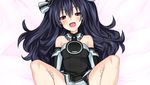  black_hair blush choujigen_game_neptune_mk2 hair_ornament implied_sex kamia_(not_found) long_hair neptune_(series) open_mouth red_eyes smile solo uni_(choujigen_game_neptune) 