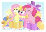  box cute dm29 equine female feral fluttershy_(mlp) friendship_is_magic horse hug mammal my_little_pony original_character pegasus pinkie_pie_(mlp) pony wings 