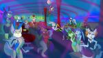  alcohol alcohol_consumption anthro beverage braixen breasts bunny_costume cleavage clothed clothing container costume cup drinking_glass eeveelution female generation_4_pokemon generation_5_pokemon generation_6_pokemon generation_7_pokemon glaceon glass glass_container glass_cup group group_picture kitsunekotaro lycanroc lyra_woof male male/female midnight_lycanroc nintendo pokemon pokemon_(species) zoroark 