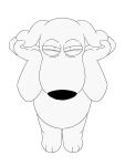 anthro brian_griffin canid canine family_guy hi_res male mammal narrowed_eyes solo squint