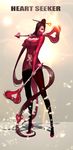  absurdly_long_hair akali black_hair breasts cleavage_cutout covered_nipples dual_wielding duto full_body high_heels holding large_breasts league_of_legends long_hair low-tied_long_hair mask navel_cutout ponytail solo very_long_hair 