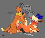 accessory anthro bodily_fluids buizel cum cum_in_ass cum_inside eeveelution english_text flareon fucked_silly generation_1_pokemon generation_4_pokemon genital_fluids headband hi_res kai_(mr.smile) knot male male/male mr.smile nintendo pokemon pokemon_(species) tears tears_of_pleasure text