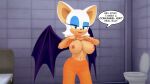 anthro areola bat bedroom_eyes breasts eyebrows female first_person_view flashing flashing_breasts flirting flirting_with_viewer fur hi_res lipstick looking_at_viewer makeup mammal misunderstoodsecrets narrowed_eyes navel pink_lipstick raised_eyebrow rouge_the_bat seductive sega shameless smile smiling_at_viewer solo sonic_the_hedgehog_(series) white_body white_fur