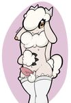  caprine cute ear_piercing gail legwear male mammal penis piercing precum sheep sheep_(artist) solo stockings 