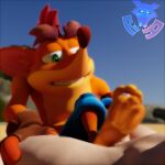 3d_(artwork) activision blender_(software) blender_cycles crash_bandicoot crash_bandicoot_(series) digital_media_(artwork) feet foot_fetish foot_focus foot_play footjob hi_res rookieanimator210 sex