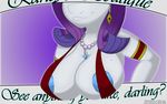  anthro anthrofied b00mt00b beauty_mark breasts clothed clothing diamond dress english_text equine female friendship_is_magic gem hair jewelry jrvanesbroek mammal my_little_pony necklace nipples pear_necklace pearl_necklace piercing portrait purple_hair rarity_(mlp) skimpy solo text 