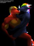 adamantine_lustre anthro biceps diamond dragon drake duo father father/son gay hair incest male muscles nude ozgalmoth parent pecs scales son 