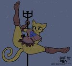  boots breasts clothed clothing dancing edit embarrassed feline female fur gloves katia_managan khajiit mammal nude pole pole_dancing prequel presenting pussy rektum ripping solo spread_legs spreading the_elder_scrolls unknown_artist video_games wide_hips yellow_fur 