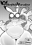 absurd_res anthro comic cover cover_art cover_page english_text eyewear generation_1_pokemon generation_3_pokemon glasses hi_res male monochrome nintendo pikachu pokemon pokemon_(species) pokemon_mystery_dungeon slightly_chubby slightly_chubby_anthro slightly_chubby_male softestpuffss spike_chunsoft spinda spiral_eyes text thick_thighs title