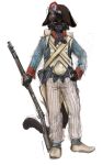 2023 anthro banoncat cloth_belt clothing coattails colonial_dress cutlery gun hand_on_hip hat headgear headwear hi_res holding_gun holding_object holding_ranged_weapon holding_weapon kitchen_utensils looking_at_viewer male military_uniform musket ranged_weapon simple_background solo spoon tools uniform weapon white_background