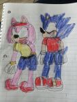  1boy 1girl absurdres amy_rose ass ass_smack highres huge_ass non-web_source sonic_(series) sonic_the_hedgehog 