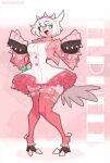  alternate_species anthro arc_system_works avian choker doodledox elphelt_valentine feathers female furrification guilty_gear hi_res jewelry necklace pink_body pink_feathers solo tagme 