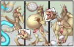  abdominal_bulge balls blush border egg genitals hi_res male multiple_images open_mouth oviposition pawpads penis quetzalcoatlbeautiful0 sergal solo tail tentacles tongue tongue_out white_border 