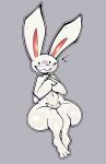  2024 3_toes anthro big_butt big_ears butt colored digital_drawing_(artwork) digital_media_(artwork) dot_eyes ears_up featureless_crotch feet full-length_portrait fur grey_background hands_together hi_res lagomorph legs_together leporid light lighting looking_at_viewer male male_focus mammal max_(sam_and_max) navel nude nude_anthro outline portrait rabbit red_inner_ear red_nose sam_and_max shaded simple_background sitting smile smiling_at_viewer solo teeth teeth_showing thick_thighs toes white_arms white_body white_ears white_fur white_legs zantanerz_(artist) 
