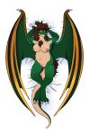  alkimos anthro breasts chest_tuft claws clitoris countershading dakimakura dakimakura_design digital_media_(artwork) digitigrade dragon female forest_dragon genitals green_body hair hi_res horn looking_at_viewer lying mane mythological_creature mythological_scalie mythology nipples nude on_back presenting pussy riboo scalie simple_background slightly_chubby smile solo tail tan_body tan_countershading tuft wings yellow_eyes 