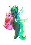  &lt;3 alpha_channel animated blue_eyes changeling crown duo equine fangs female fluffle_puff flying friendship_is_magic green_eyes hi_res horn horse koveliana mammal my_little_pony plain_background pony queen_chrysalis_(mlp) smile transparent_background wings 