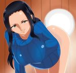  1girl animated animated_gif ass breasts female green_eyes looking_at_viewer nico_robin one_piece smile solo taroro 