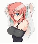  animated animated_gif armpits bad_id bad_pixiv_id blue_eyes blush bouncing_breasts breasts kusanagi_tonbo large_breasts pink_hair see-through simple_background solo ugoira yahari_ore_no_seishun_lovecome_wa_machigatteiru. yuigahama_yui 