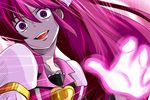  aino_megumi bow brooch crazy_eyes cure_lovely happinesscharge_precure! jewelry long_hair magical_girl nishi_koutarou pink_bow pink_eyes pink_hair precure solo upper_body 