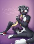  anthro blush erection feral fur guinefurrie male mammal nintendo nude penis plain_background pok&#233;mon pok&eacute;mon sex skunktail stunky video_games 