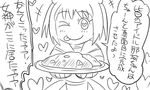  :p comic curry curry_rice double_bun food greyscale heart heart-shaped_pupils kantai_collection monochrome naka_(kantai_collection) one_eye_closed plate rice short_hair smile symbol-shaped_pupils tonda tongue tongue_out translated 