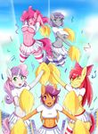  animesque anthro apple_bloom_(mlp) blue_eyes blush bow breasts cheerleader cleavage clothed clothing confetti cutie_mark_crusaders_(mlp) earth_pony english_text equine female friendship_is_magic fur green_eyes grey_fur group hair happy horn horse long_hair looking_at_viewer mammal maud_pie_(mlp) midriff mleonheart my_little_pony navel one_eye_closed open_mouth orange_fur outside pegasus pinkie_pie_(mlp) pom_poms pony purple_eyes purple_fur purple_hair red_hair scootaloo_(mlp) sibling sisters skimpy smile sweetie_belle_(mlp) text two_tone_hair under_boob unicorn white_fur wings yellow_fur 