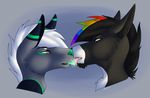  gay hax-the-monster hybrid kissing making_out male mammal marsupial rainbow saliva synth synth_(hax) 