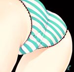  aqua_panties ass ass_focus close-up loyproject original panties solo striped striped_panties trefoil underwear 