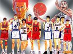  6+boys akagi_takenori multiple_boys red_hair rukawa_kaede sakuragi_hanamichi slam_dunk 