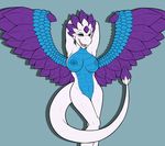  anthro blush breasts dragon female flashwing_(skylanders) green_eyes kurtassclear looking_at_viewer nipples nude open_mouth plain_background raised_arm skylanders smile solo standing teeth tongue white_skin wings 