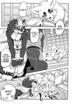  blush canine comic duo fox fur gay male mammal risuou whiskers white_fur wolf 