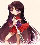  back_bow bare_legs bishoujo_senshi_sailor_moon black_hair bow choker earrings elbow_gloves gloves hino_rei jewelry lalala222 long_hair looking_back magical_girl ofuda pleated_skirt purple_eyes red_sailor_collar red_skirt ribbon sailor_collar sailor_mars sailor_senshi_uniform skirt solo tiara very_long_hair white_background white_gloves 