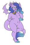 2018 2_horns 3_toes 5_fingers alpha_channel amethyst_(gem) anthro artist_name beastofeuthanasia bent_arm bent_leg blue_fingers blue_hair blue_markings blue_tail_tuft breasts claws closed_smile collar curved_horn digital_drawing_(artwork) digital_media_(artwork) dracony dragon dragon_pony equid equine eyelashes featureless_breasts feet female fingers flat_colors fur gem gold_(metal) gold_collar hair hand_behind_back hi_res horn horse hybrid leg_tuft long_hair long_tail looking_aside mammal markings membrane_(anatomy) membranous_wings metal_collar mouth_closed multicolored_hair mythological_creature mythological_scalie mythology navel on_one_leg pony ponydragon_(gottalovemiku) purple_body purple_breasts purple_fur purple_horn purple_inner_ear purple_tail purple_wings scalie simple_background smile solo standing tail tail_tuft thin_eyebrows toes transparent_background tuft two_tone_hair wing_claws wings