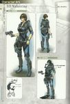  concept_art diving_mask diving_suit flippers gun holster jill_valentine official_art resident_evil scuba scuba_gear scuba_tank short_hair weapon wetsuit 