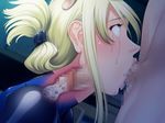  ahegao blonde_hair censored cum_in_throat deepthroat fellatio hand_on_head irrumatio lilith-soft oral penis rolling_eyes tears touko_von_messerschmitt x-ray 